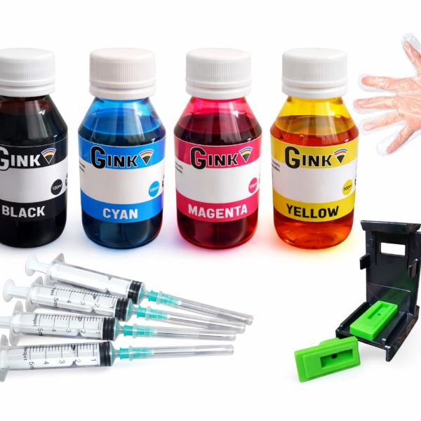 Producto - Kit de recarga Cartuchos HP+ clip de purgado +jeringas