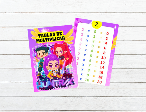 Producto - TABLAS DE MULTIPLICAR GUERRERAS KPOP