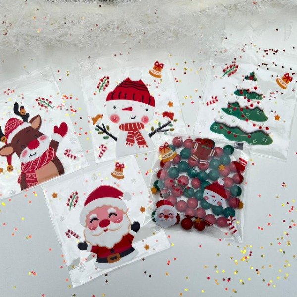 Producto - BOLSITAS NAVIDEÑAS CIERRE AUTOADESIVO 14X14