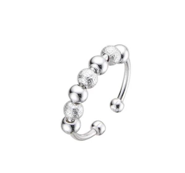 Producto - Anillo Plata 925 - bolitas ajustables