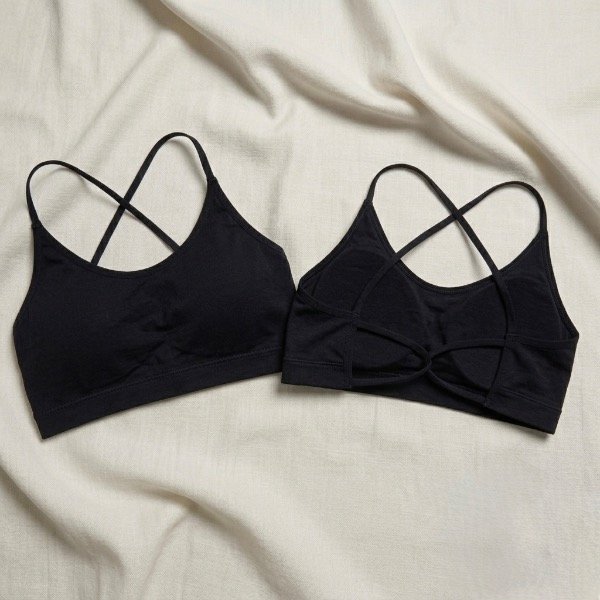 Producto - Top Seamless Cruzado Negro T.90-95