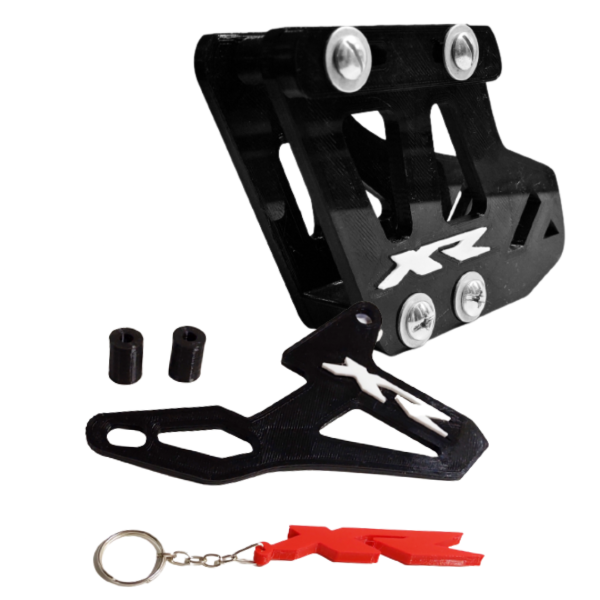 Producto - Kit Guia De Cadena Cubrepiñón con logo XR + Llavero Honda Tornado - 1