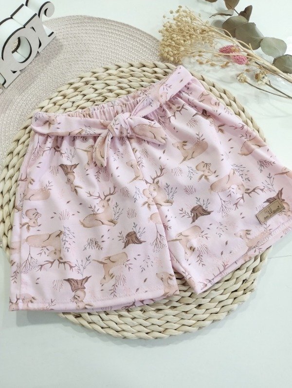 Producto - Short jersey conejitos rosa