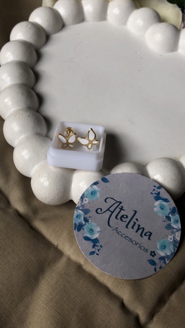 Producto - Abridor Mariposa Blanca (acero dorado)