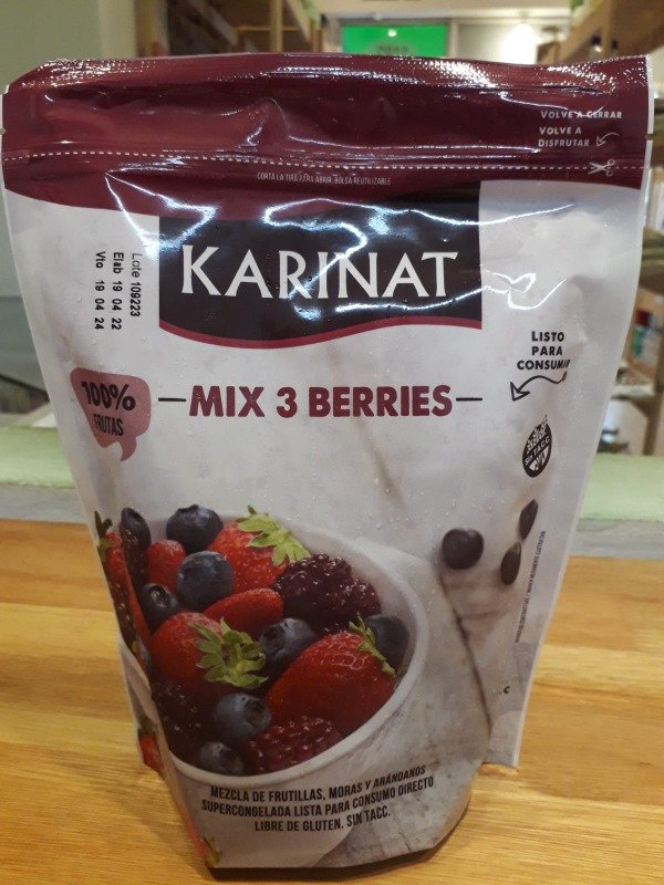 Producto - Karinat Mix 3 Berries (Arandanos, Frambuesas y Frutillas) 300g