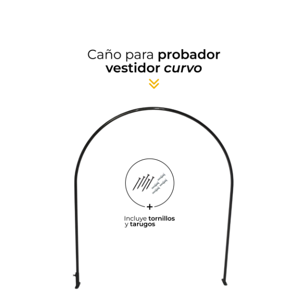 Producto - Probador Curvo 102 x 122 cm Negro
