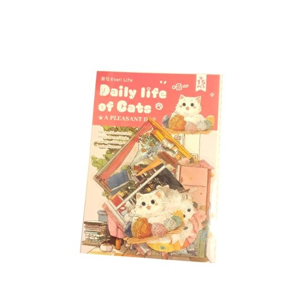 Producto - Set de 15 stickers - Daily Life of Cats: Warm Nest