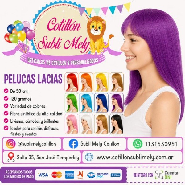 Producto - PELUCA LACIA LARGA 50 CM