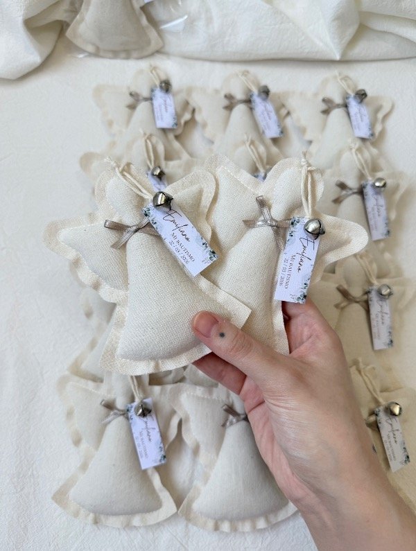 Producto - 20 unidades - Souvenir angelito de tela color natural