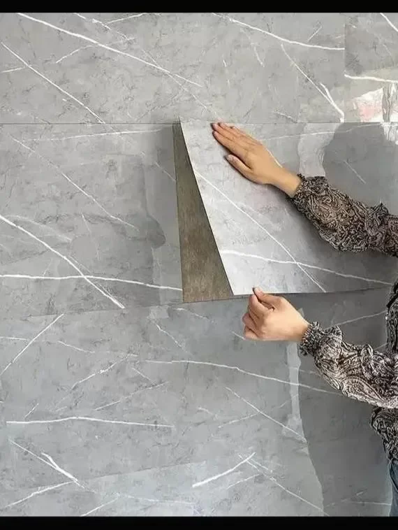 Producto - Placas Autoadhesivas Simil Marmol 30x60cm Gris