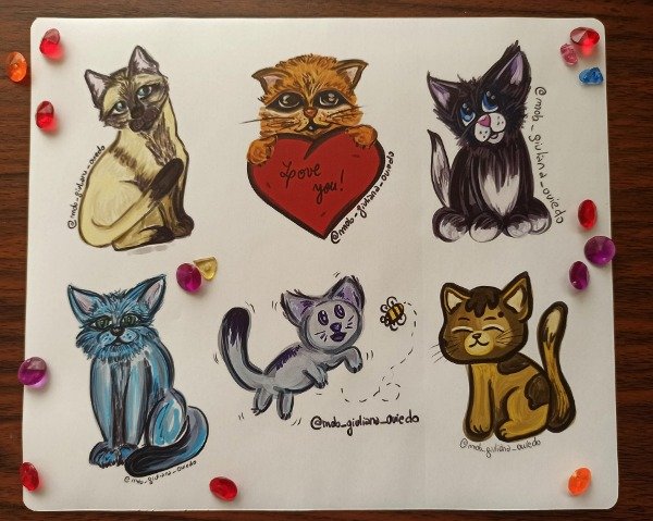 Producto - Plancha de Stickers Gatitos