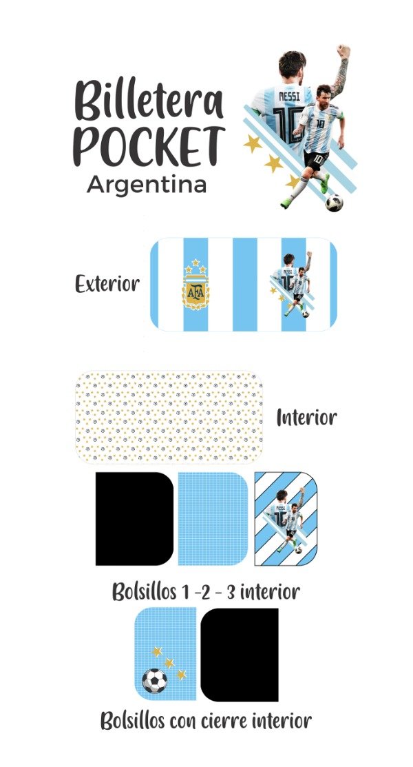 Producto - Billetera Pocket Argentina Messi