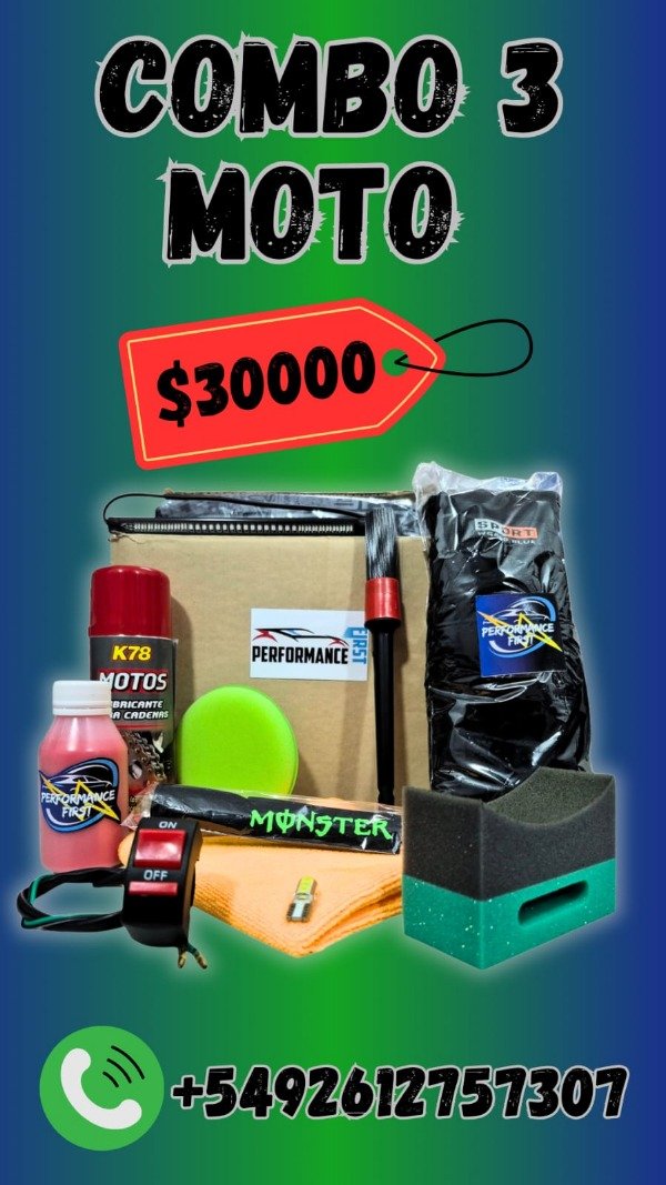 Producto - Combo 3 pro moto full