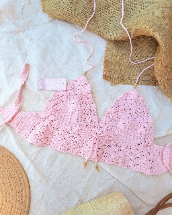 Producto - Top crochet rosa