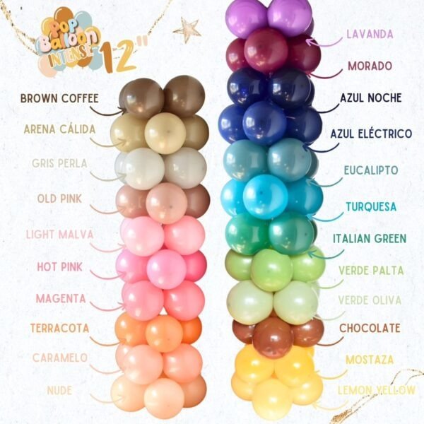 Producto - GLOBOS INTENSE 12" POP BALLOON SURTIDOS X 5u