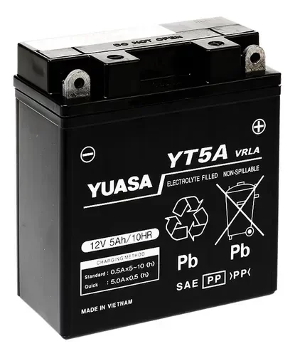 Producto - Batería Moto Yuasa Yt5a 12n5-3b