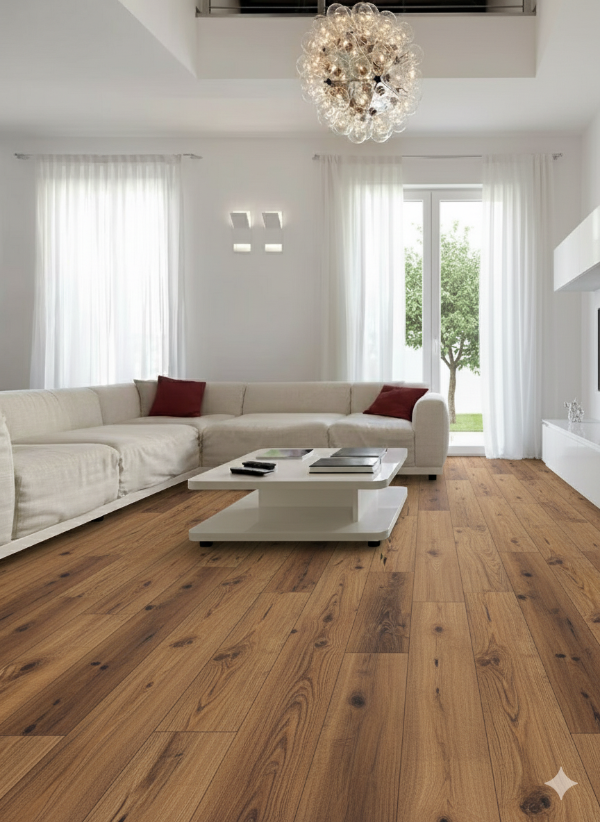 Producto - Piso SPC Roble Medio - Elegancia natural y resistencia profesional