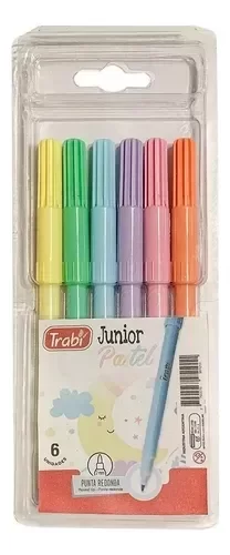 Producto - MARCADORES TRABI JUNIOR PASTEL X6 UNIDADES