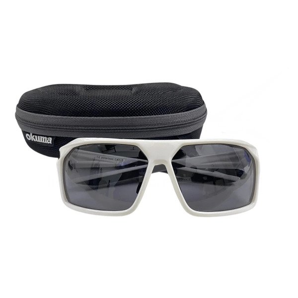 Producto - Anteojo Okuma Verde o Gris Mirror-B Espejados Polarizados UV400 Marco Blanco - 3