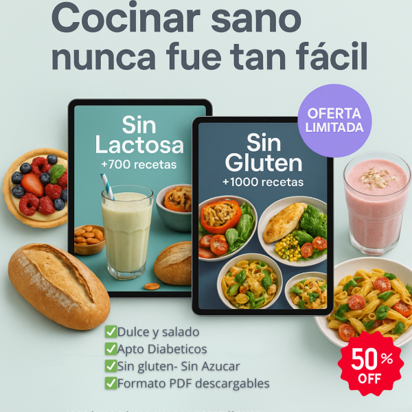 Producto - +1700 Recetas Sin Lactosa y Sin Gluten