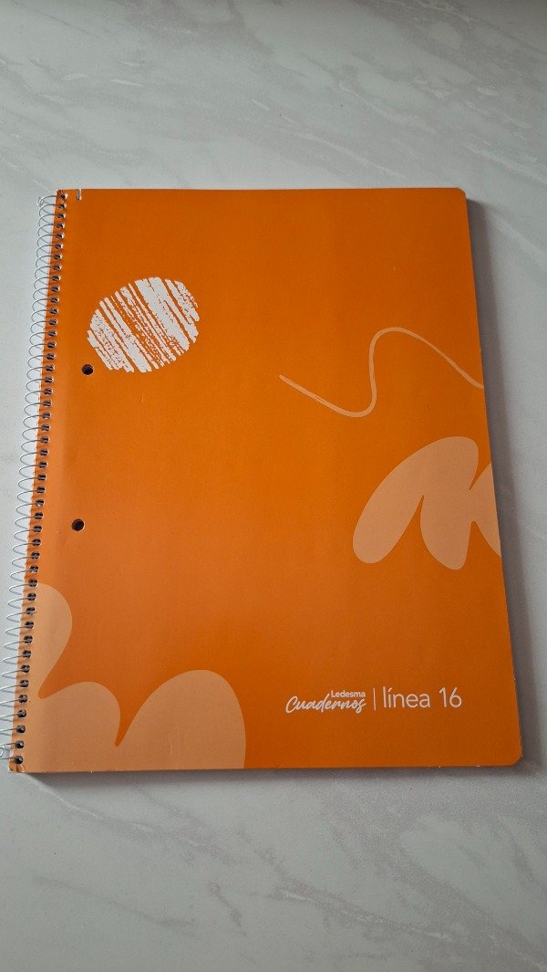 Producto - Cuaderno Universitario Ledesma Línea 16 Colores cuadriculada naranja