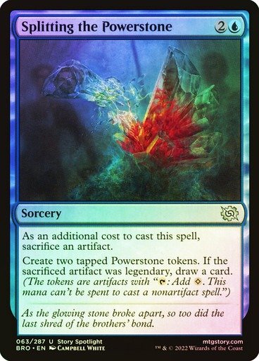 Producto - Splitting the Powerstone Foil  The Brothers' War
