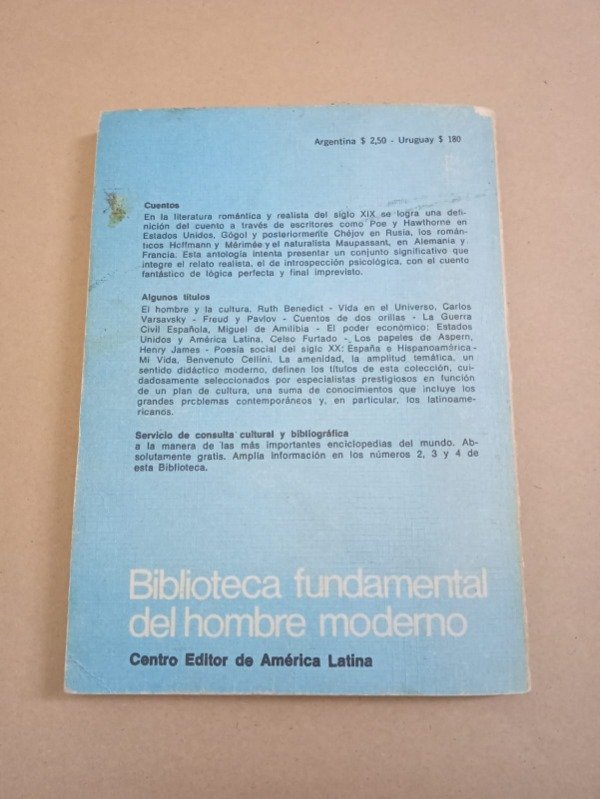 Producto - Cuentos - Chéjov Gógol Hawthorne Hoffman - CEAL 1971 - 1