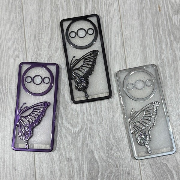 Producto - FUNDA TRANSPARENTE MARIPOSA REDMI A3