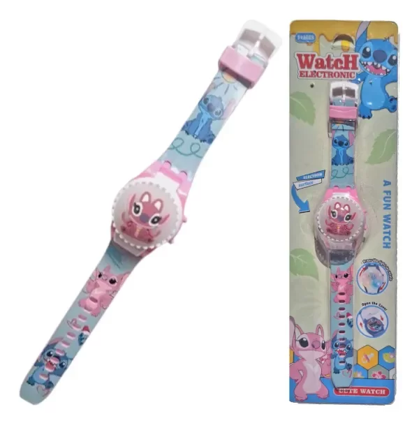 Producto - Reloj Giratorio - Stitch Rosa