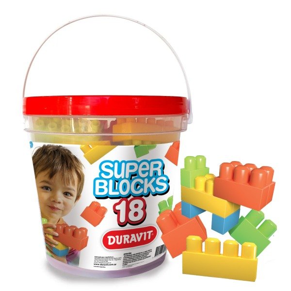 Producto - 18 BLOQUES GRANDES PARA BEBÉS EN BALDE
