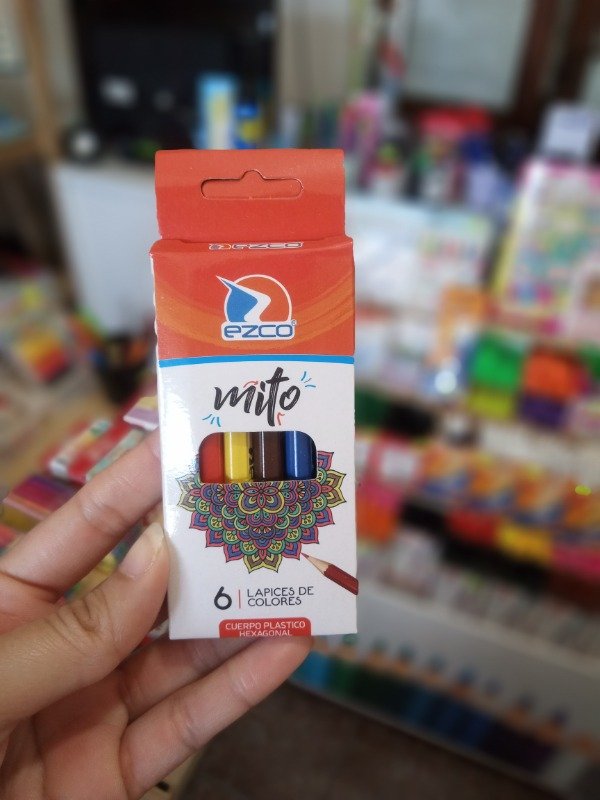 Producto - Lápices de colores Ezco x6 Unidades. cortos