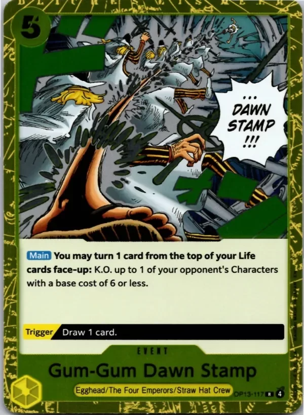 Producto - Gum-Gum Dawn Stamp OP13-117 Carrying On His Will FOIL