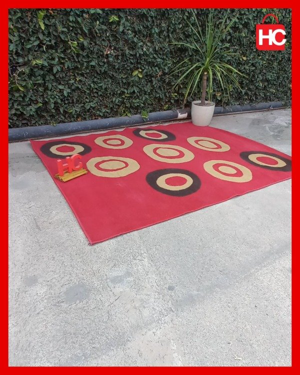 Producto - Alfombra de living / dormitorio con diseño de círculos geométricos - 1