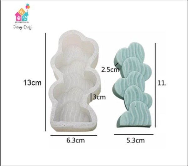 Producto - Molde de Silicona Corazones - H28-023F8