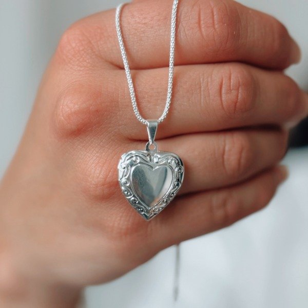 Producto - Dije Relicario Corazón Laminado Plata 925
