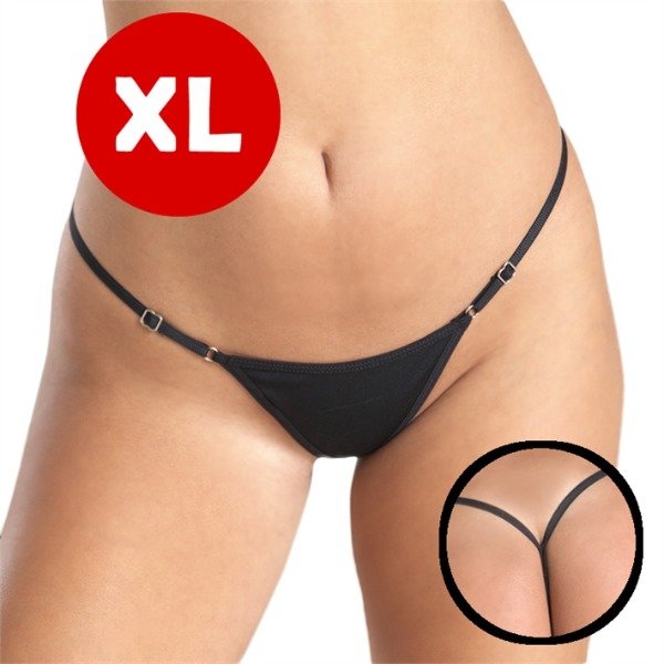 Producto - Tanga Hilo Dental Negra XL Ajustable