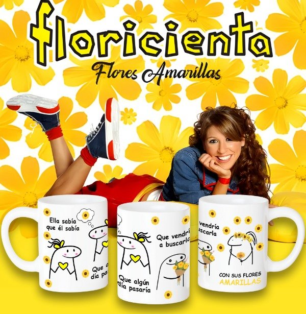 Producto - Plantillas para tazas de FLORES AMARILLAS