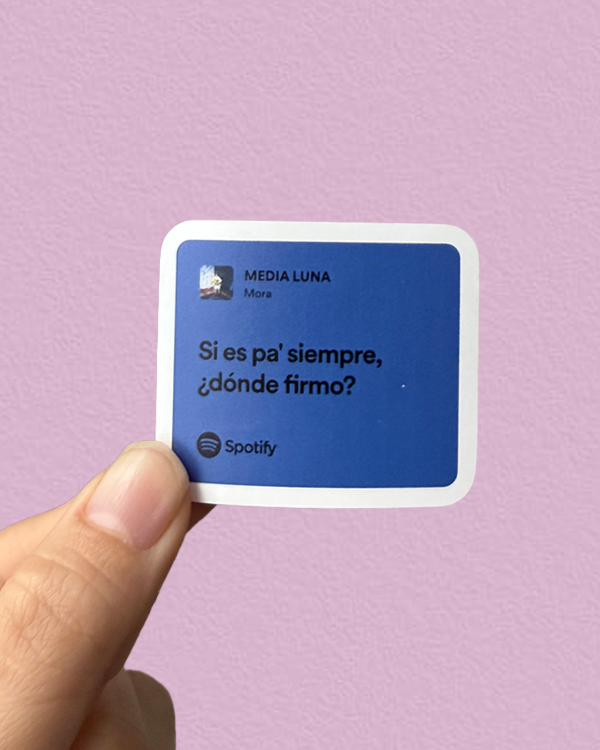 Producto - MEDIA LUNA - Sticker Individual Mora