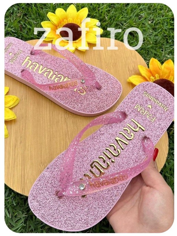 Producto - Ojota Havaiana Redonda Glitter Rosa