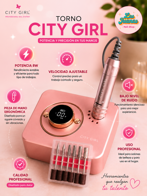 Producto - Torno Rosa 35.000RPM/ Inalámbrico - CITY GIRL