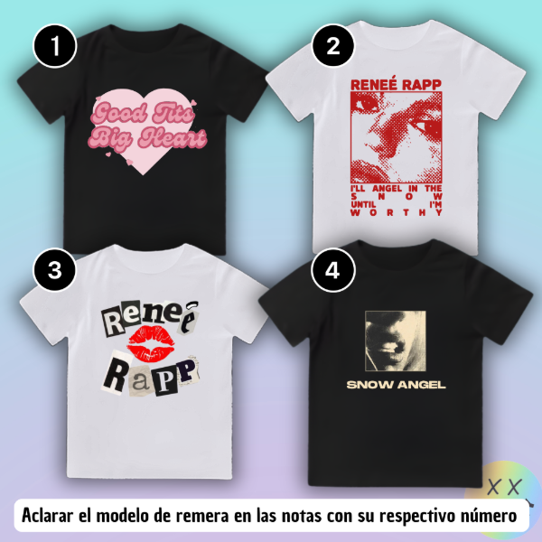 Producto - Baby Tee Renee Rap #1 (varios modelos)