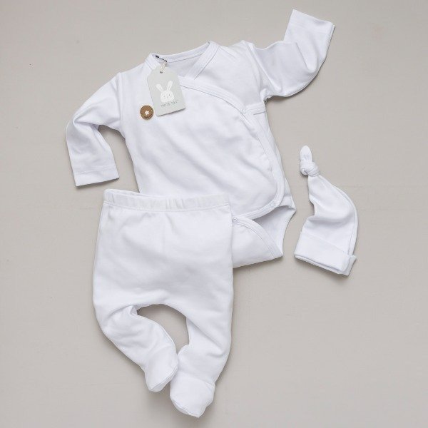 Producto - Ajuar 3 piezas pima blanco