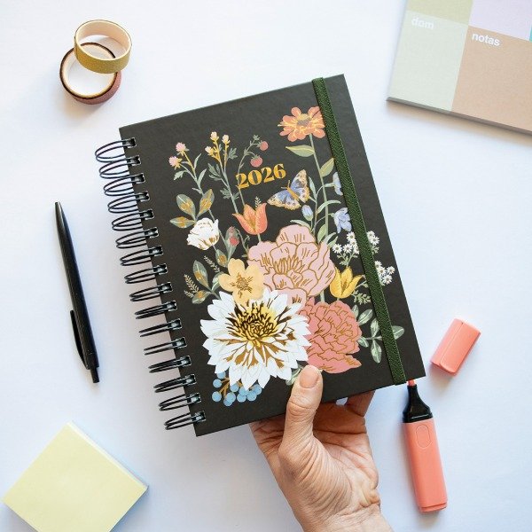 Producto - Agenda A5 Universitaria - Jardin Nocturno