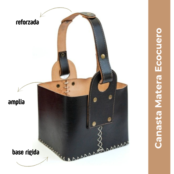 Producto - "Querencia" Canasta Matera Ecocuero