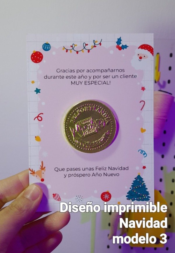 Producto - Tarjeta pdf imprimible Navidad modelo 3