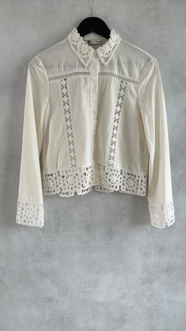 Producto - Camisa combinada crochet Zara - 3