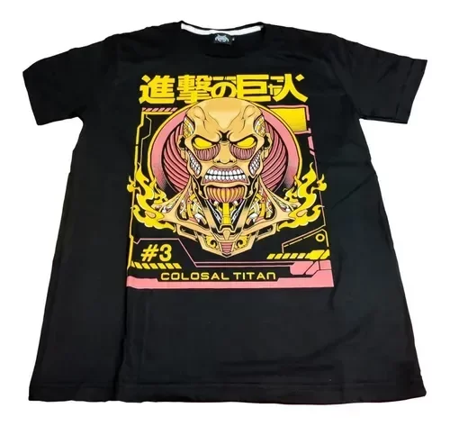 Producto - Remera Anime Titán Colosal Shingeki no Kyojin  Calidad Premium (AOTREAD1)