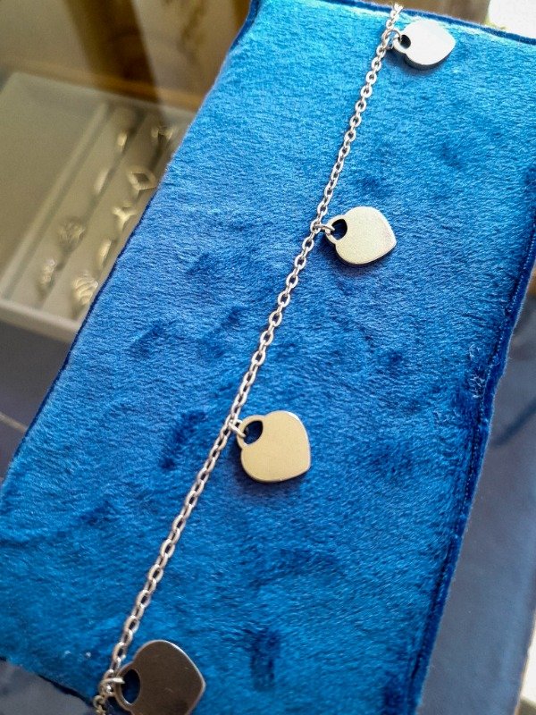 Producto - Pulsera/Tobillera Regulable Dijes Corazones