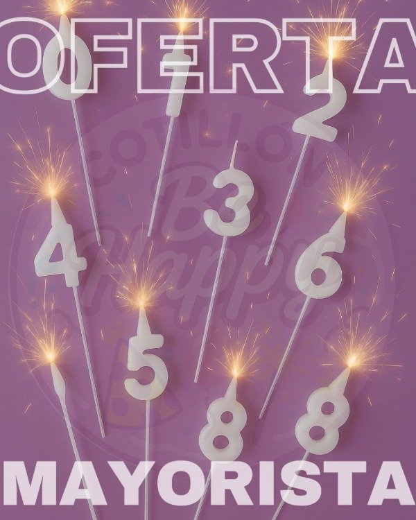 Producto - MAYORISTA Velas Numero Crudas x500un