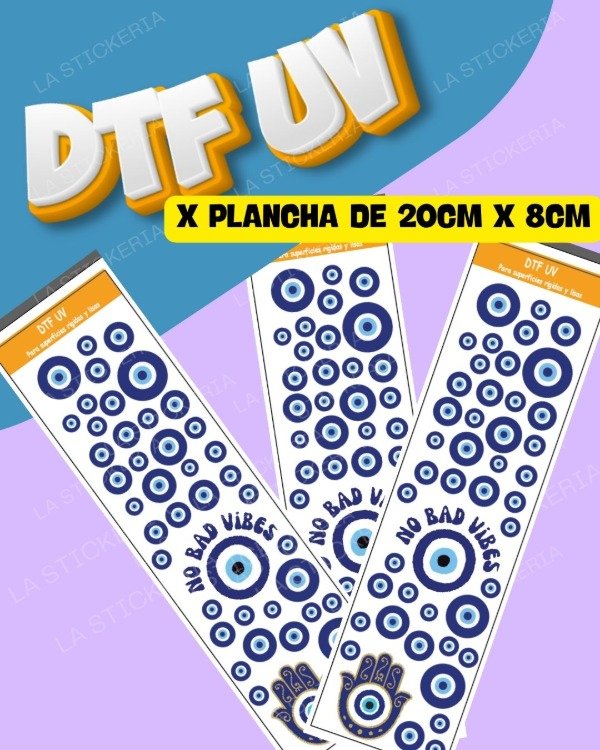 Producto - DTF UV PLANCHA X UNIDAD 20CM X 8CM - OJO TURCO